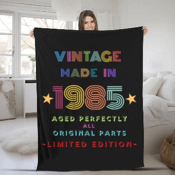 Discover Vintage Made In 1985 Fleece Blankets
