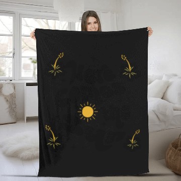 Discover Here Comes The Sun | Summer Flowers Fleece Blankets