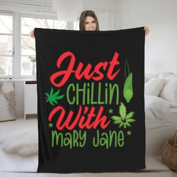 Discover JUST CHILLIN WITH MARY JANE Fleece Blankets
