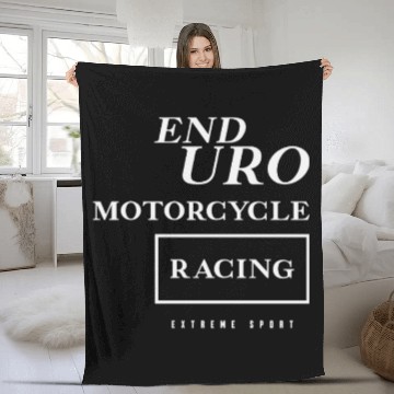 Discover Extreme Sport Enduro Motorcycle Racing Fleece Blankets