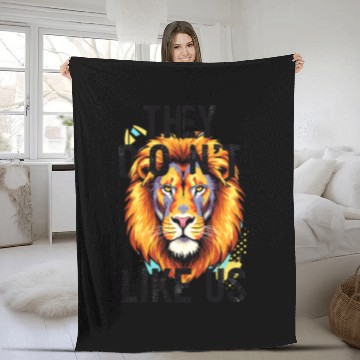 Discover They Don’t Like Us Bold Design Streetwear Fleece Blankets