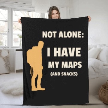 Discover Solo traveler: I have my maps and snacks Fleece Blankets