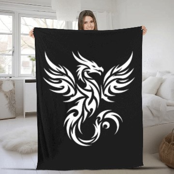 Discover Flying Wild T Tattoo Dragon With Wings Fleece Blankets