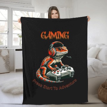 Discover Gaming Press Start To Adventure Fleece Blankets