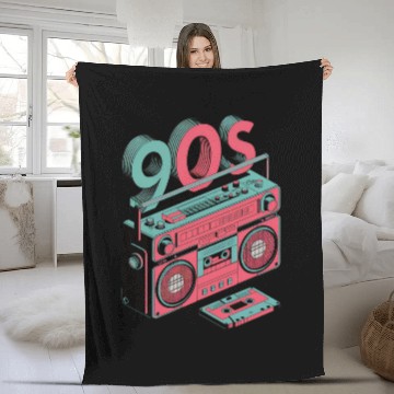 Discover 90s music Fleece Blankets