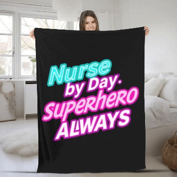 Discover Inspirational Quote for Nurses Everyday Hero Fleece Blankets