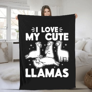 Discover Llama Lover Alpaca Lover - I love my cute Llamas Fleece Blankets
