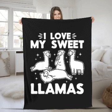 Discover Alpaca Lover Llama Lover - I love my sweet Llamas Fleece Blankets