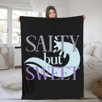 Discover Salty but Sweet motivational quote Fleece Blankets