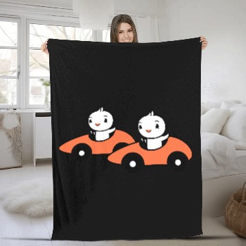 Discover 2 Birds Drive Fast Two Racing Car Race Sport Team Fleece Blankets