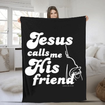 Discover Jesus Calls Me His Friend - White Text Fleece Blankets