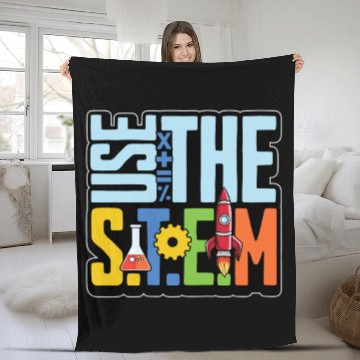 Discover STEM Teacher Use The STEM Loves Computer Science Fleece Blankets