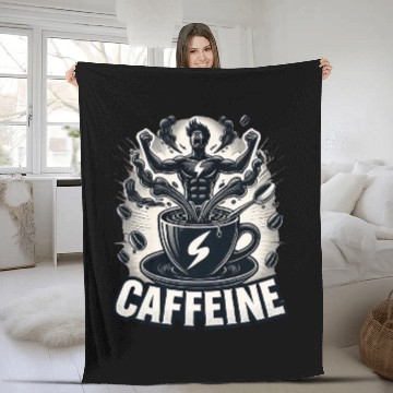 Discover Caffeine Beast Fleece Blankets