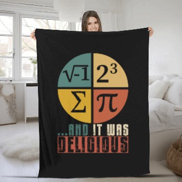 Discover I Ate Some Pie and It Was Delicious Funny PI Day Fleece Blankets
