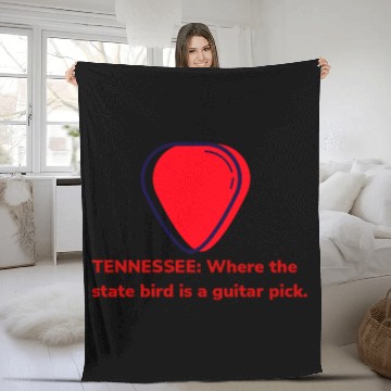 Discover Tennesse: Where the State Bird is a Guitar Pick Fleece Blankets