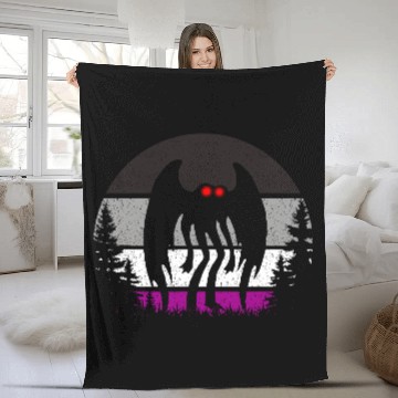 Discover Retro ACE Mothman Asexual Pride Point pleasant Cry Fleece Blankets