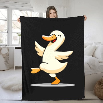 Discover Dancing duck Fleece Blankets