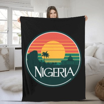 Discover Nigeria Sunset with Iconic Silhouettes and Fleece Blankets