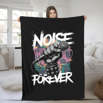 Discover Noise Forever Punk Rock Metal Music Fleece Blankets