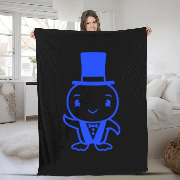 Discover Bird Husband Top Hat Suit Wedding Rich Duck Groom Fleece Blankets