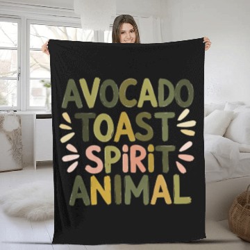 Discover Avocado Toast Is My Spirit Animal Fleece Blankets