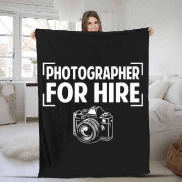 Discover Photographer for Hire Fleece Blankets - Funny Photography