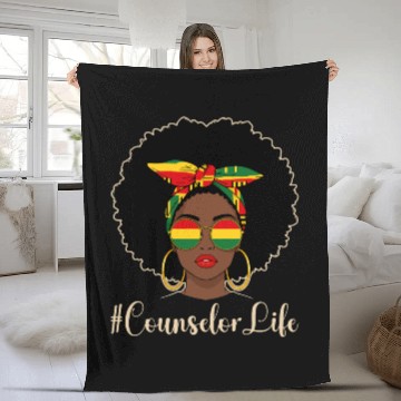 Discover Stylish #CounselorLife African American Pride Fleece Blankets