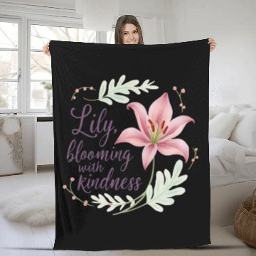 Discover Lily, blooming with kindness Fleece Blankets