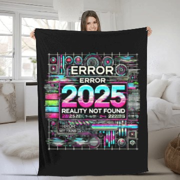 Discover Futuristic Glitch Aesthetic Cyberpunk Design Fleece Blankets