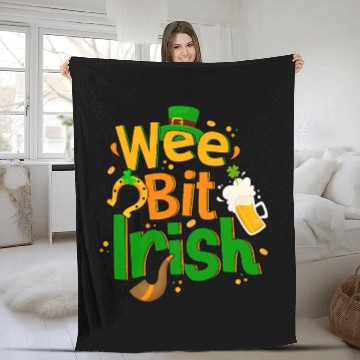 Discover Wee Bit Irish Fleece Blankets Drinking Irish Lover