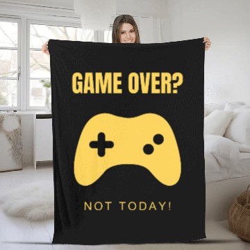 Discover Game Over? Not Today! – Clean & Modern Gamer Fleece Blankets