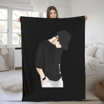 Discover Minimalist Streetwear Vibes Fleece Blankets