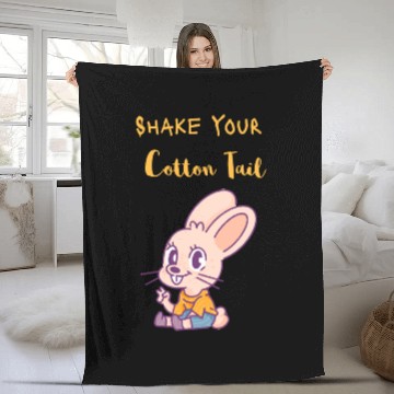 Discover Dancing Bunny | Shake Your Cotton Tail | Unisex | Fleece Blankets
