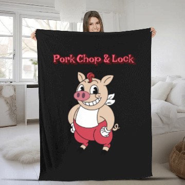Discover Dancing Pig | Pork Chop & Lock | Unisex | Fleece Blankets