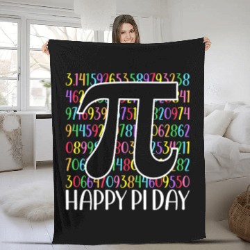 Discover Happy Pi Day Kids Math Teachers Student Fleece Blankets