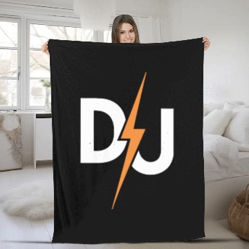 Discover DJ Lightning Bolt – High-Energy Music Lover Logo Fleece Blankets