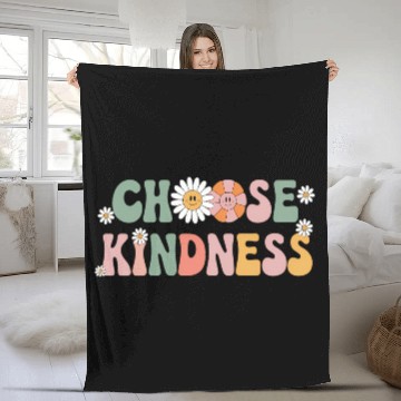 Discover Choose Kindness Kind Teacher Back To School Fleece Blankets