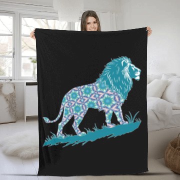Discover Star of David Pattern 8 Lion of Judah Fleece Blankets