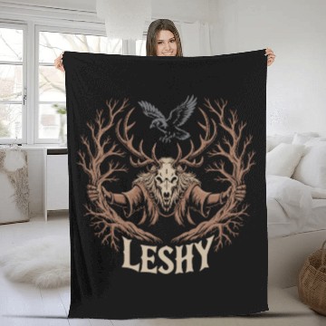 Discover Leshy | Earth Element Forest Guardian Fleece Blankets