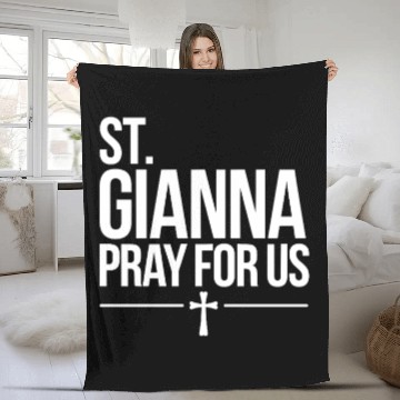 Discover St. Gianna Pray for Us Catholic Patron Saint Fleece Blankets