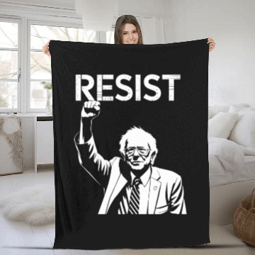 Discover RESIST Bernie Sanders Freedom US National Service Fleece Blankets