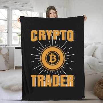 Discover Crypto Trader Fleece Blankets - Bitcoin Trading Fleece Blankets