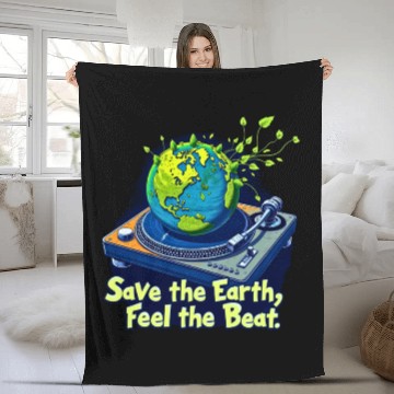 Discover Sticker - Save the Earth – Feel the Beat of Nature Fleece Blankets