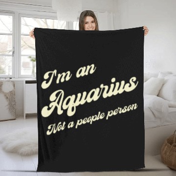 Discover aquarius not a people person Fleece Blankets