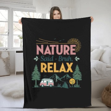 Discover natur sad bruh relax Fleece Blankets