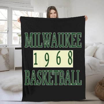 Discover Milwaukee Basketball 1968 Classic Fleece Blankets