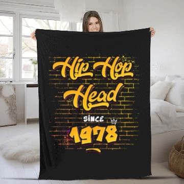 Discover Hip-Hop Head Since 1978 - 47 Years of Pure Flow Fleece Blankets
