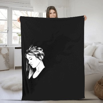 Discover sad girl Fleece Blankets