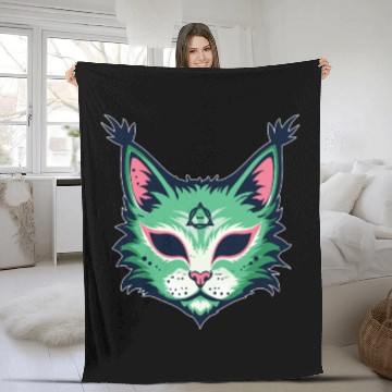 Discover Therian Mask Alter Otherkin Theta Delta Fleece Blankets