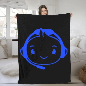 Discover Duck gamer gaming voice chat headset console game Fleece Blankets